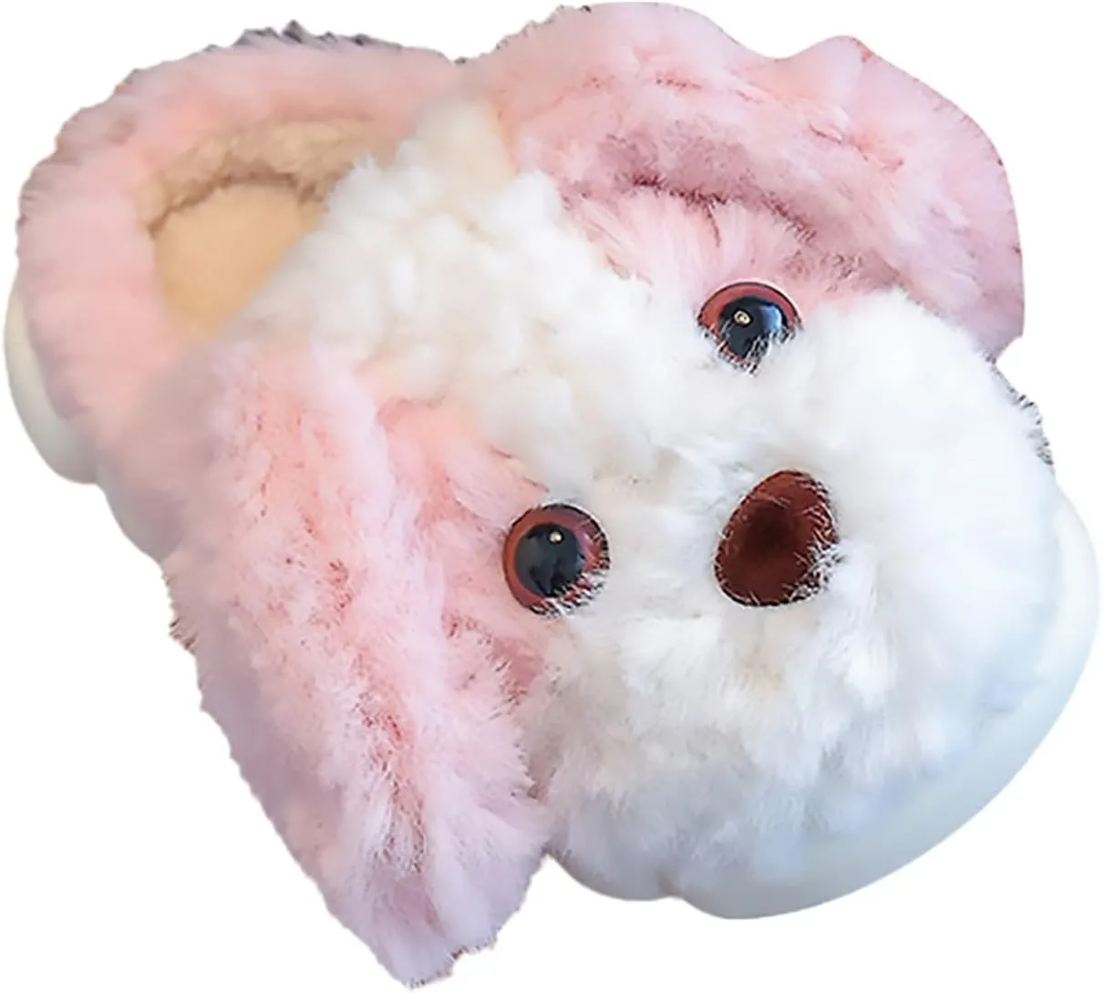 Kids Puppy Slippers Boys Girls Plush Non-Slip House Slippers Cute Cartoon Soft Wool Slip-On Shoes Indoor Wear