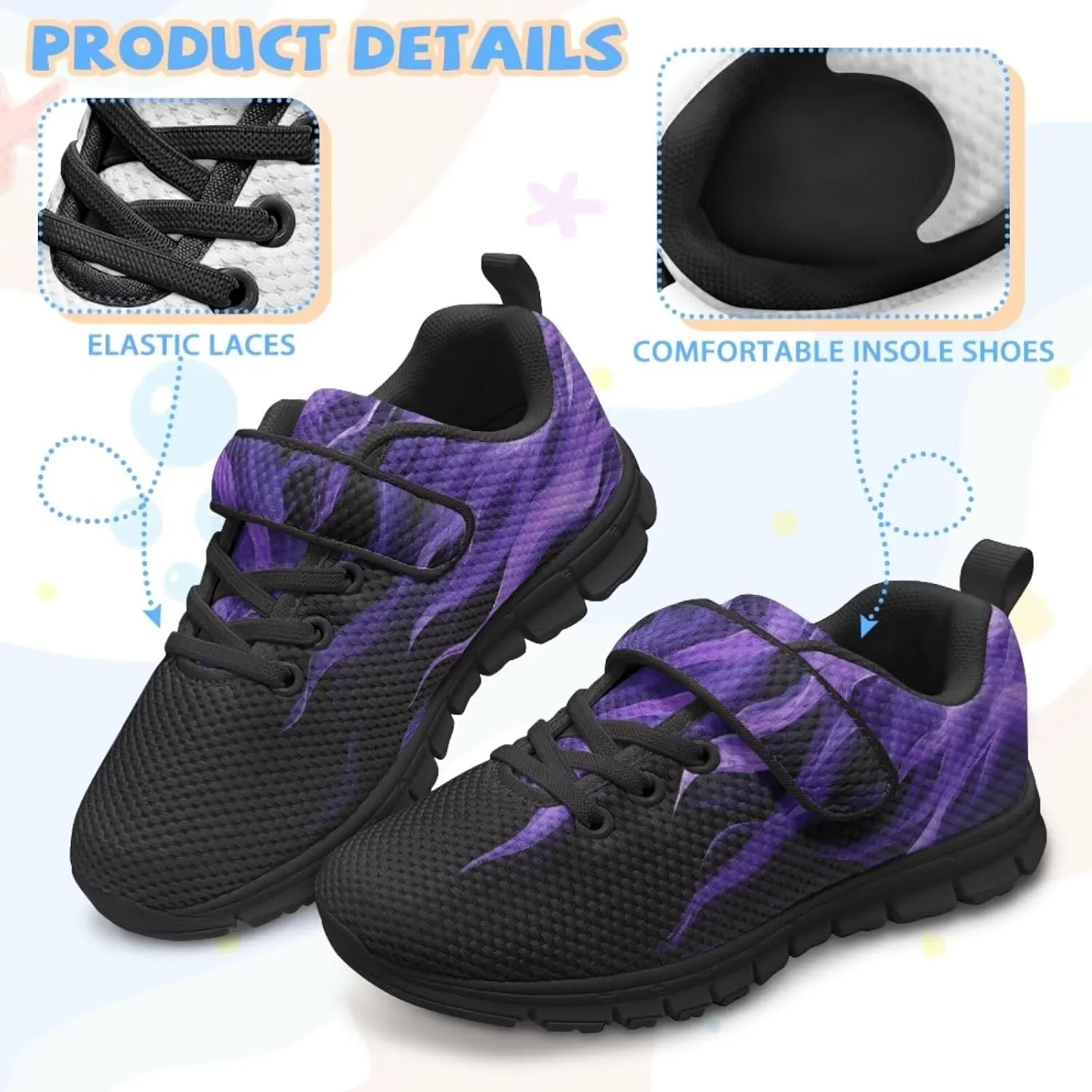Kids Shoes for Boys Breathable Lightweight Slip on Low Top Sneakers Breathable Mesh Athletic Casual Shoes
