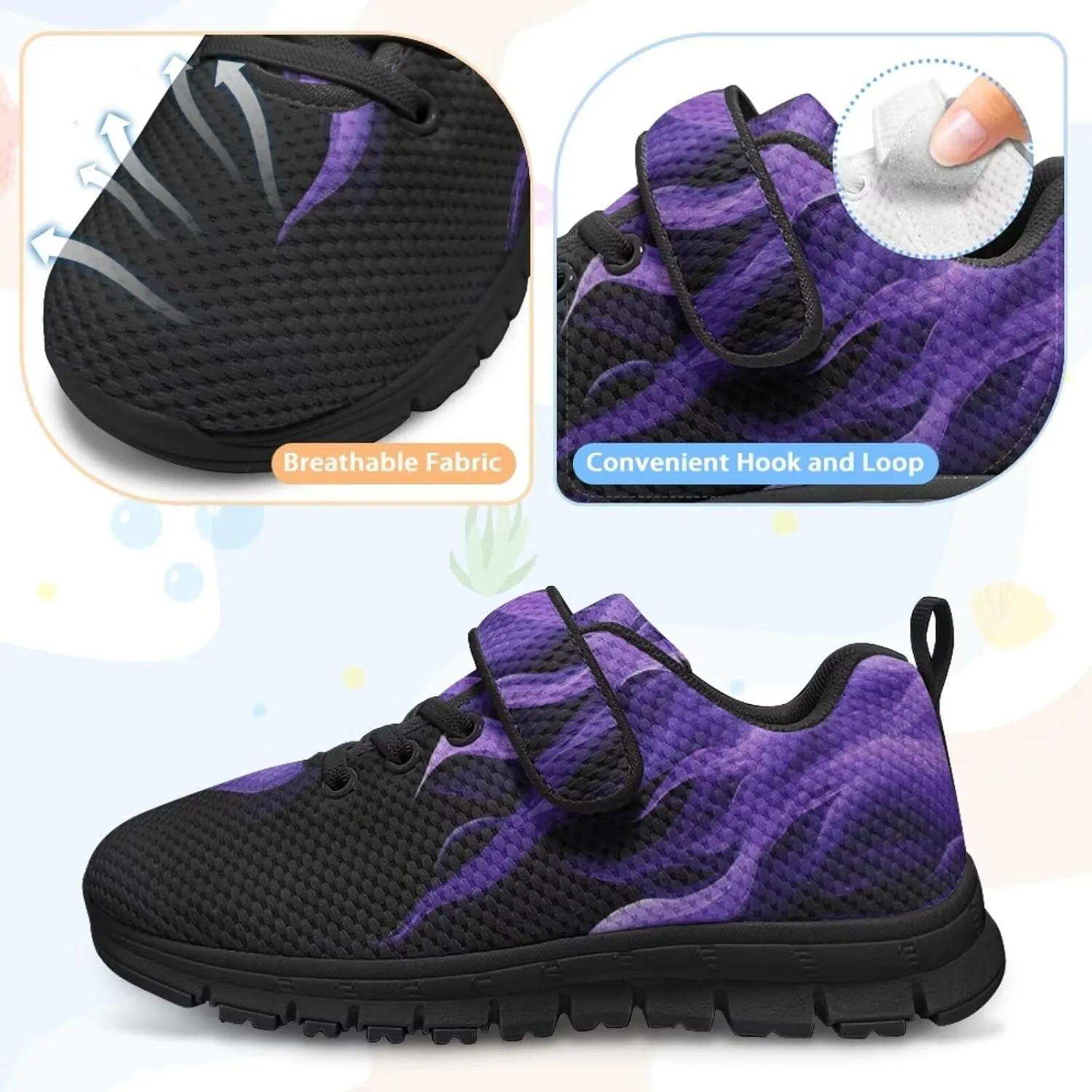 Kids Shoes for Boys Breathable Lightweight Slip on Low Top Sneakers Breathable Mesh Athletic Casual Shoes