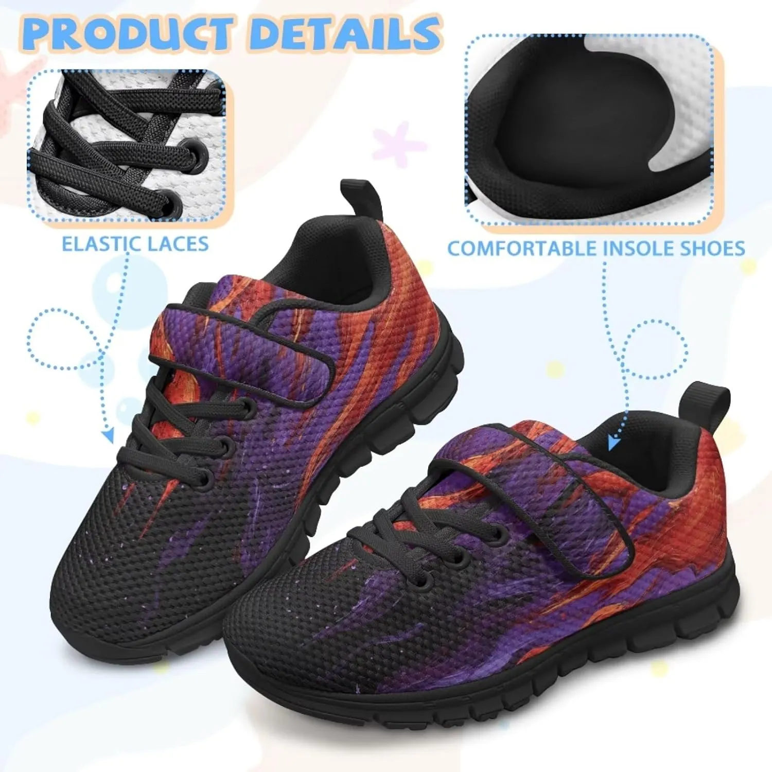 Kids Shoes for Boys Breathable Lightweight Slip on Low Top Sneakers Breathable Mesh Athletic Casual Shoes