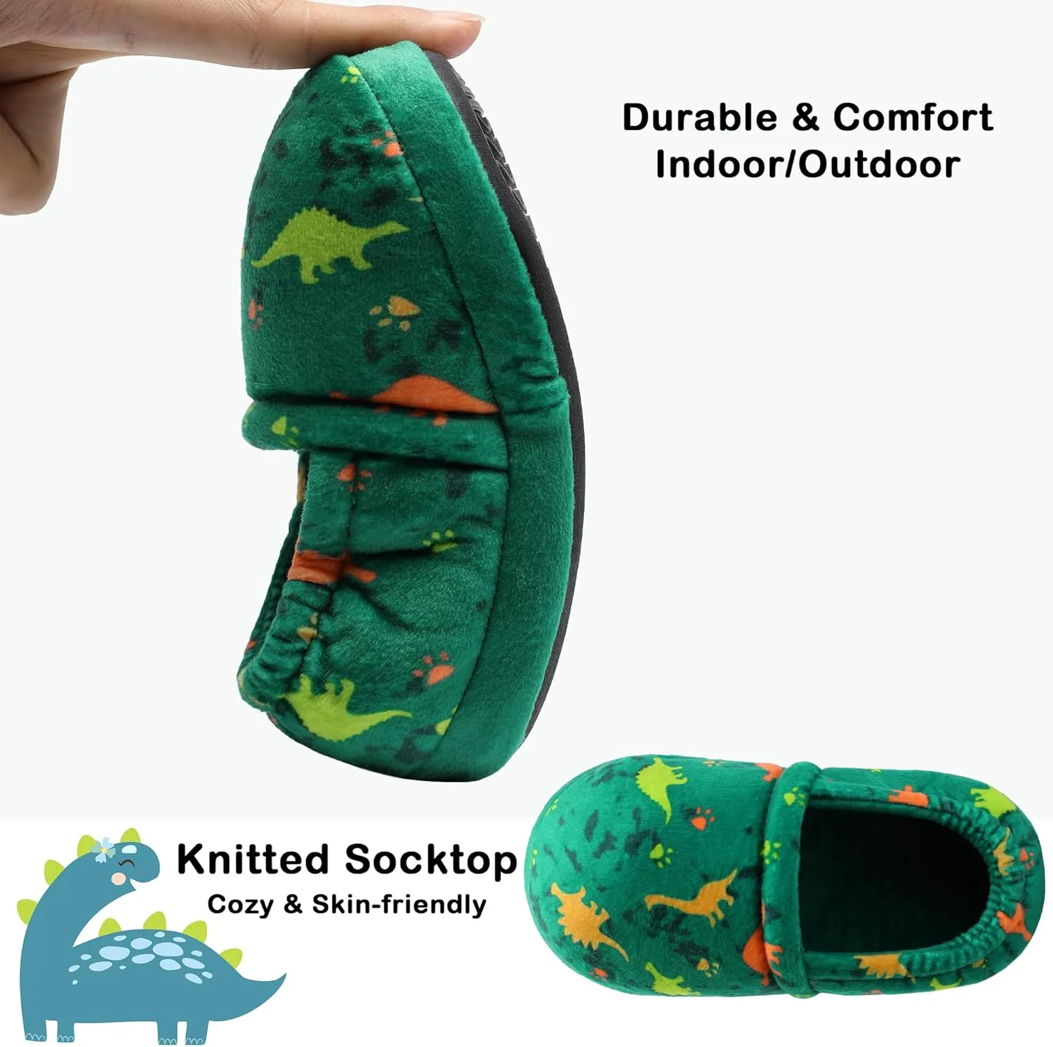 Kids Slippers Boys House shoes Anti Skid Bedroom Dinosaur