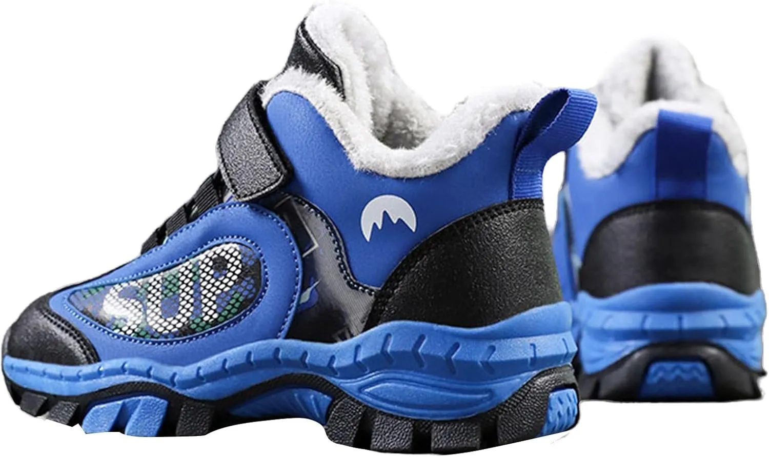 Kids Warm Fr Lined Ankle Snow Boots for Girls Boys Comfy Winter Shoes Lightweight Running Athletic Sneakers