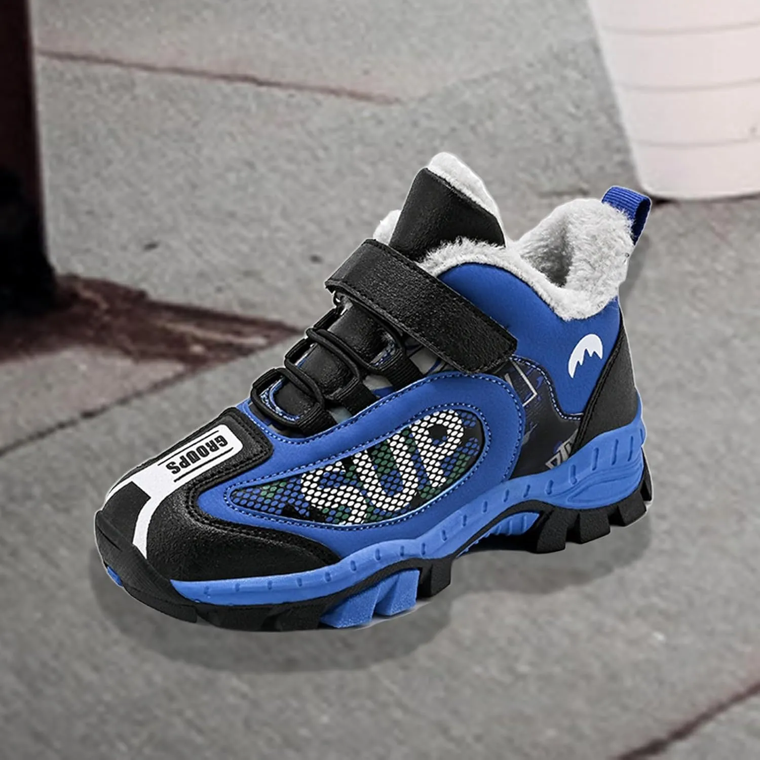 Kids Warm Fr Lined Ankle Snow Boots for Girls Boys Comfy Winter Shoes Lightweight Running Athletic Sneakers