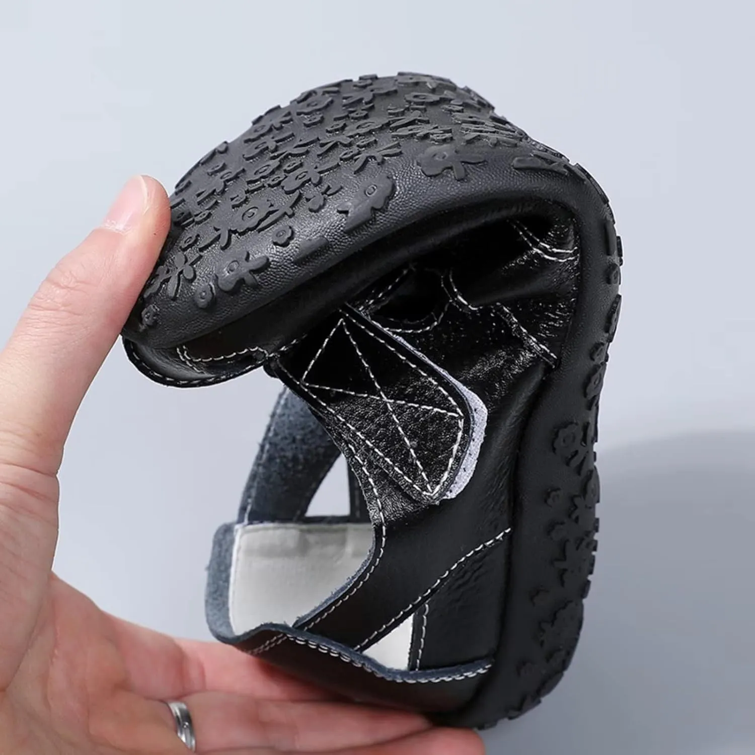 Leather Women's Breathable Perforated Sandals Fashionable Versatile Casual Shoes