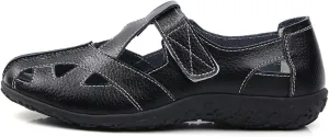 Leather Women's Breathable Perforated Sandals Fashionable Versatile Casual Shoes