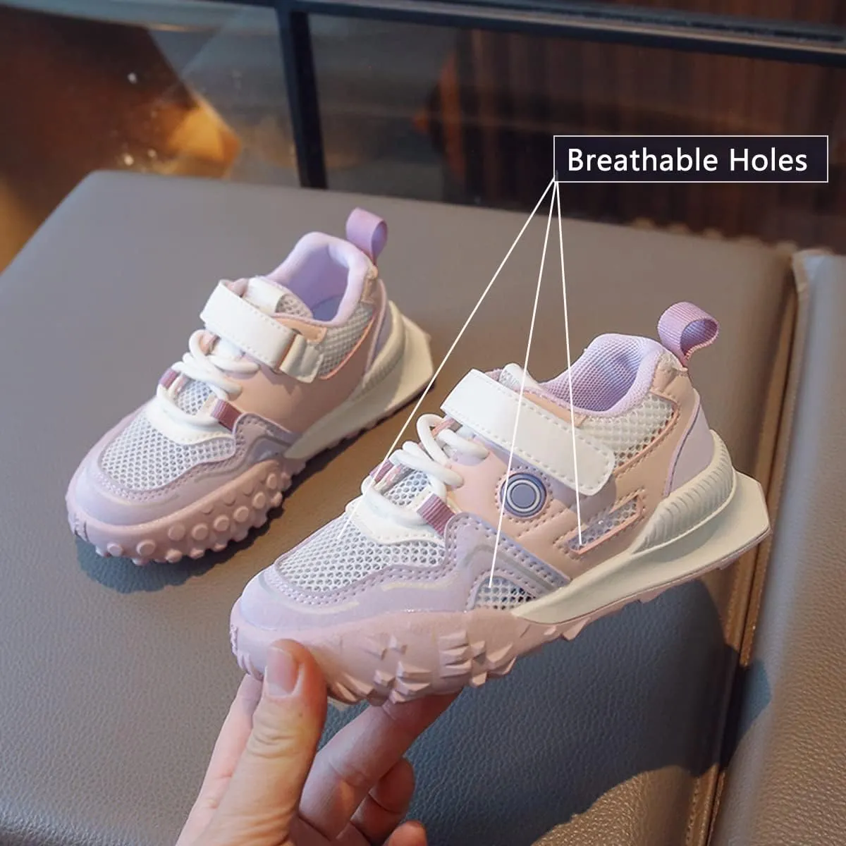 Lightweight Running Shoes for Kids,Mesh Upper Knit Sneakers,Girls Boys Athletic Shoes Breathable, Cool, Summer