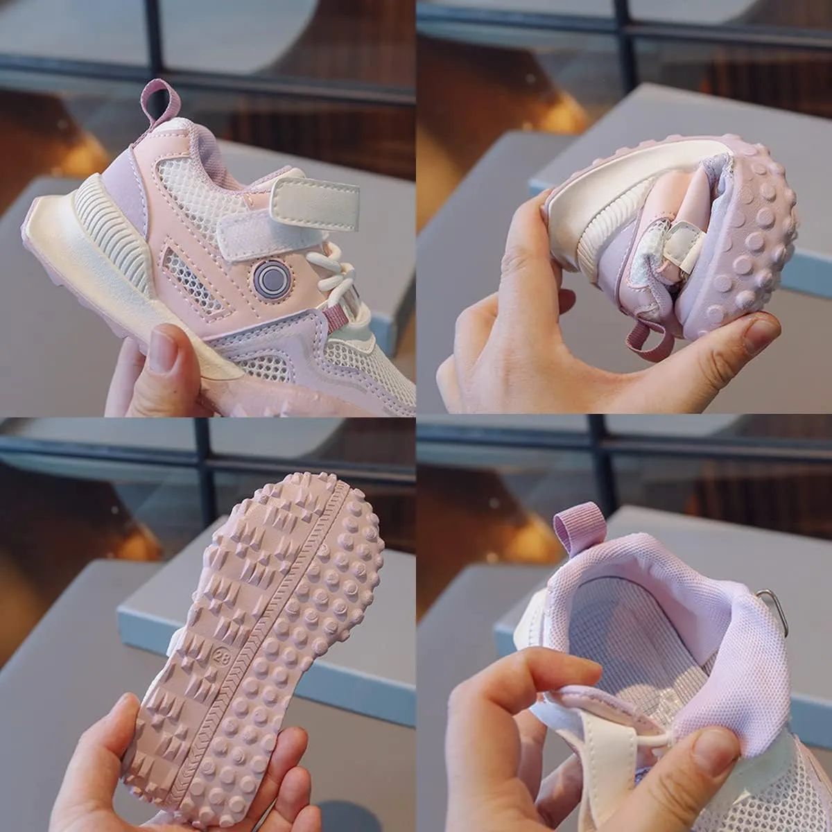 Lightweight Running Shoes for Kids,Mesh Upper Knit Sneakers,Girls Boys Athletic Shoes Breathable, Cool, Summer