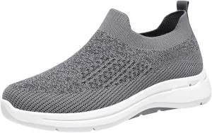 Men Mesh Sneaker Orthopedic Casual Sneaker with Arch Support Breathable Lightweight Comfortable Running Shoes Wide Width Walking Shoes