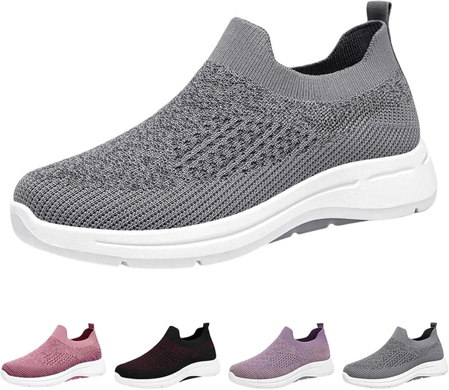 Men Mesh Sneaker Orthopedic Casual Sneaker with Arch Support Breathable Lightweight Comfortable Running Shoes Wide Width Walking Shoes