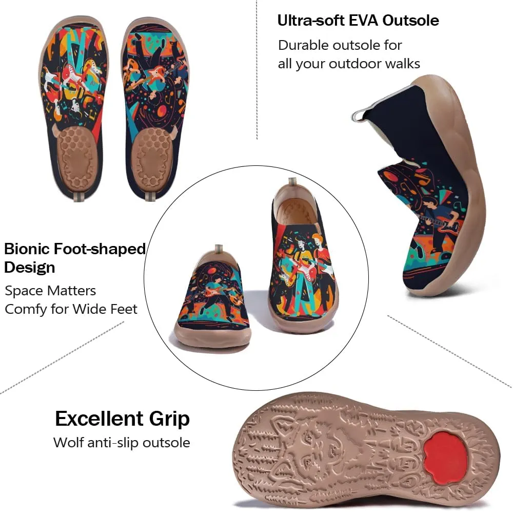 Men's Art Painted Casual Shoes Breathable Slip On Loafers Lightweight Comfort Travel Sneaker