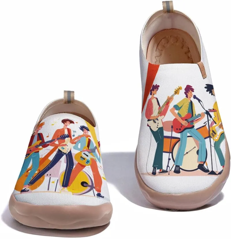 Men's Art Painted Casual Shoes Breathable Slip On Loafers Lightweight Comfort Travel Sneaker