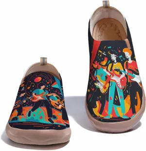 Men's Art Painted Casual Shoes Breathable Slip On Loafers Lightweight Comfort Travel Sneaker