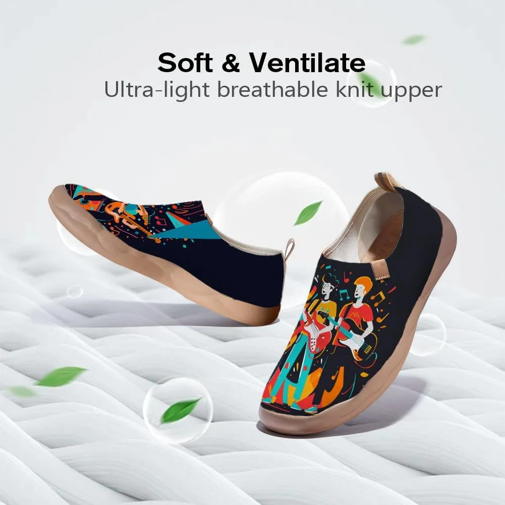 Men's Art Painted Casual Shoes Breathable Slip On Loafers Lightweight Comfort Travel Sneaker
