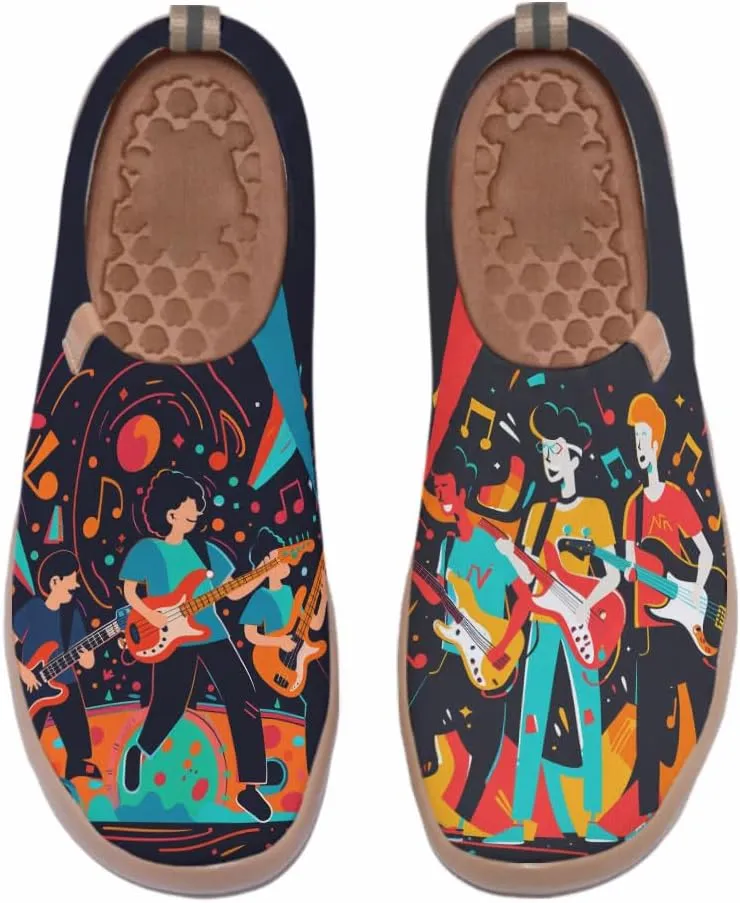 Men's Art Painted Casual Shoes Breathable Slip On Loafers Lightweight Comfort Travel Sneaker