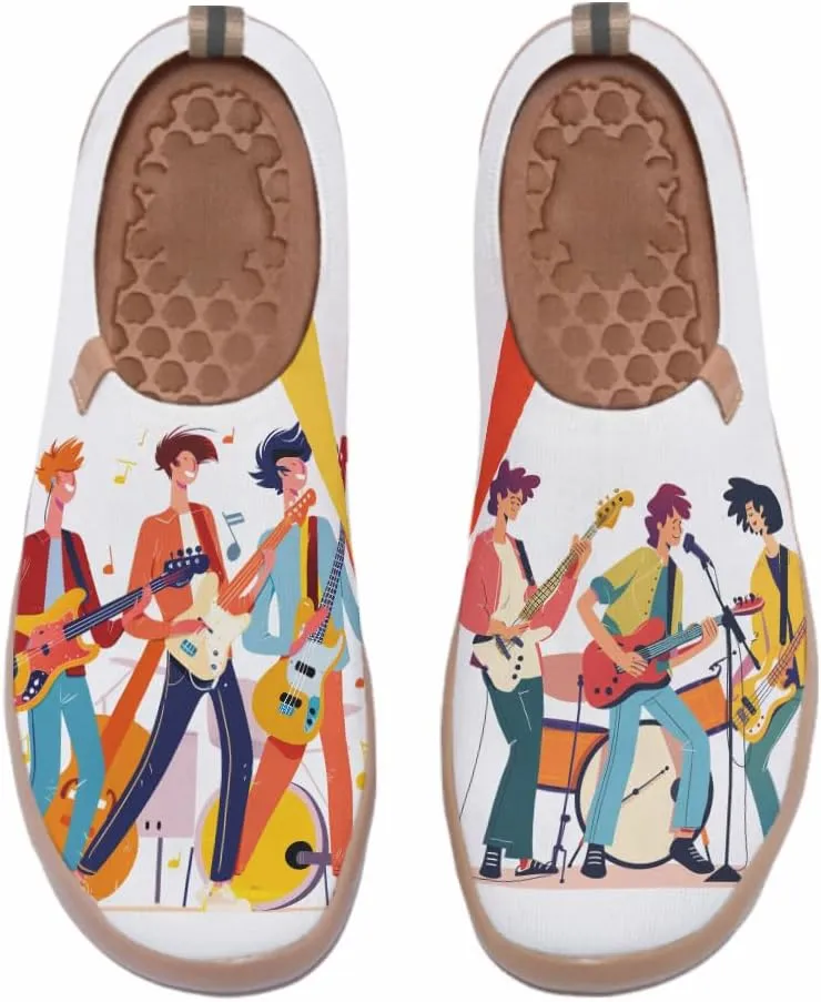 Men's Art Painted Casual Shoes Breathable Slip On Loafers Lightweight Comfort Travel Sneaker