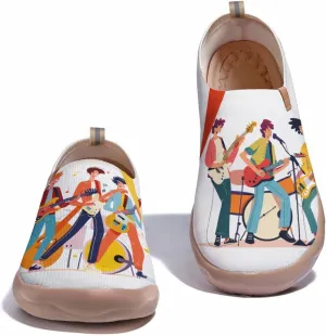 Men's Art Painted Casual Shoes Breathable Slip On Loafers Lightweight Comfort Travel Sneaker