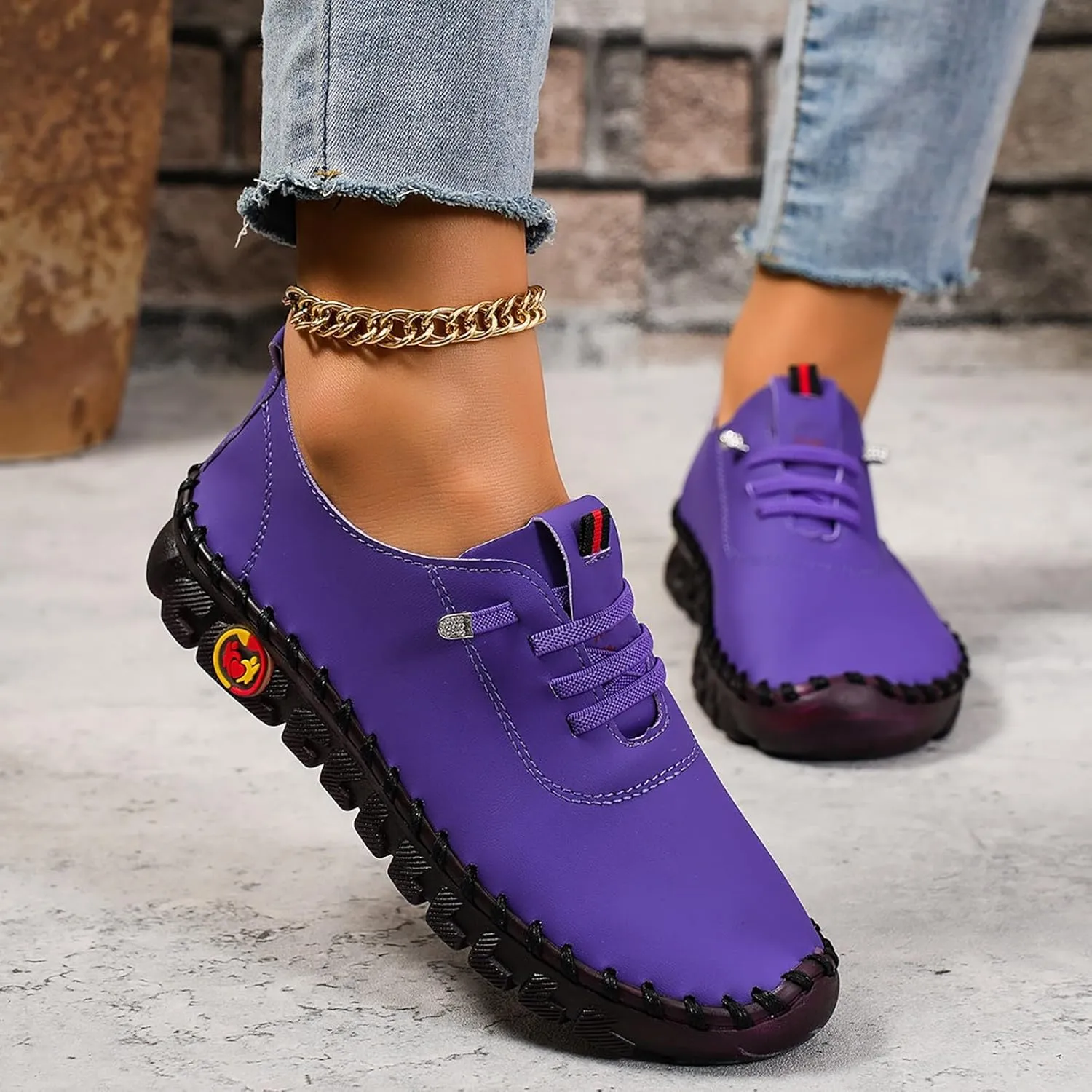 Mens Dress Shoes Slip On Sneakers Women Arch Support Womens Loafers with Arch Support Round Toe Flat Heel Christmas Sneakers for Women Round Toe Flats Comfortable