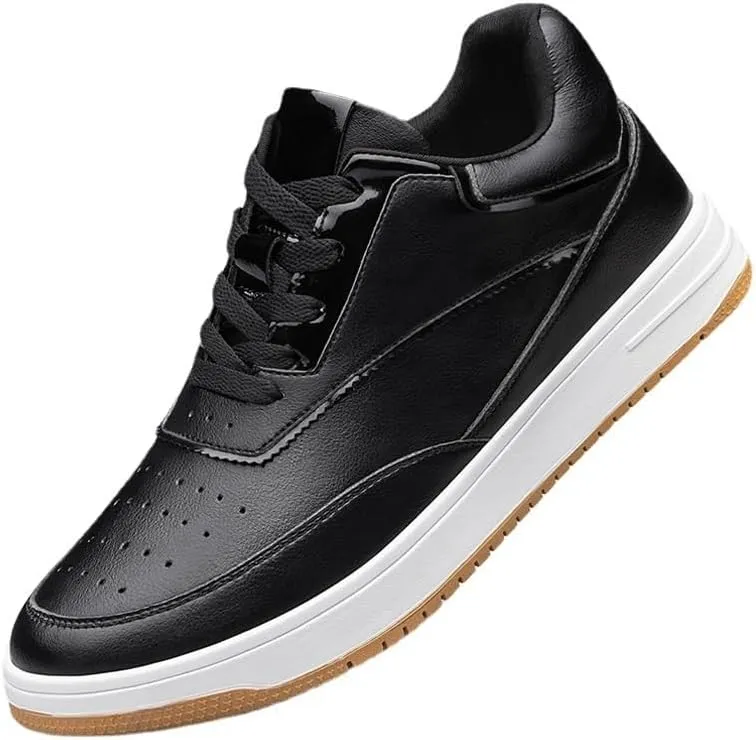 Mens Internal Height Increase Oxfords Shoes Comfortable Lightweight Breathable Walking Shoes
