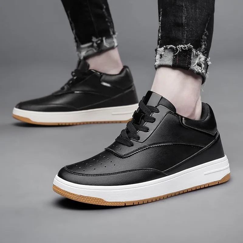 Mens Internal Height Increase Oxfords Shoes Comfortable Lightweight Breathable Walking Shoes
