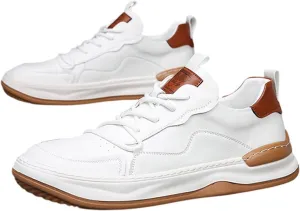 Men's Sneakers Fashion Genuine Leather Breathable Casual Shoes Dress Sneaker Oxford Shoes