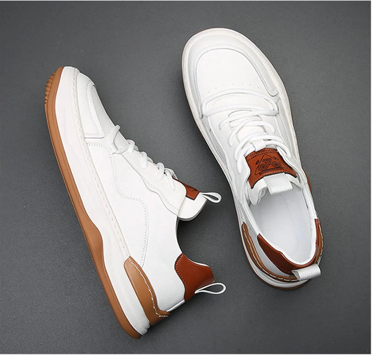 Men's Sneakers Fashion Genuine Leather Breathable Casual Shoes Dress Sneaker Oxford Shoes