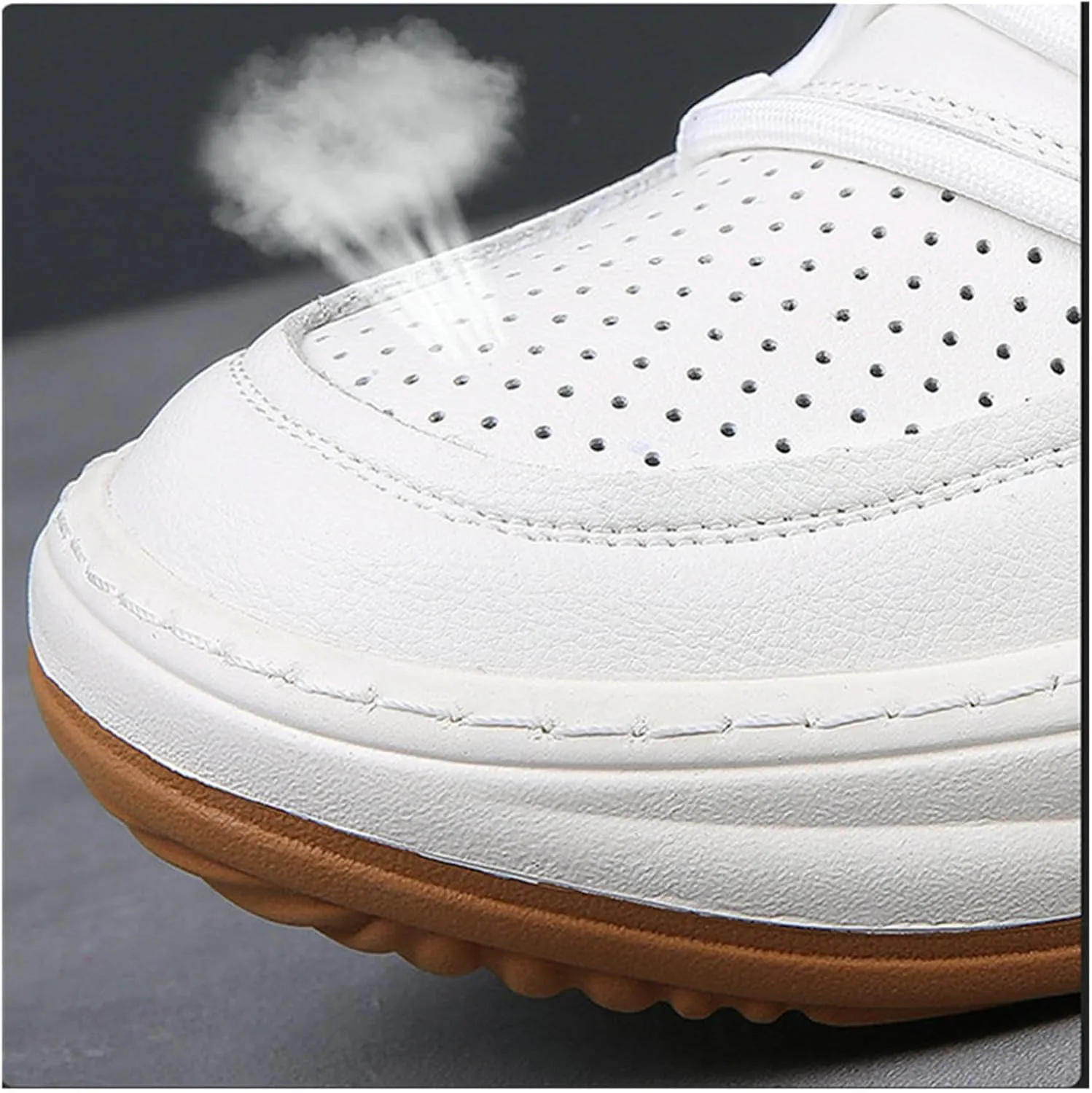 Men's Sneakers Fashion Genuine Leather Breathable Casual Shoes Dress Sneaker Oxford Shoes