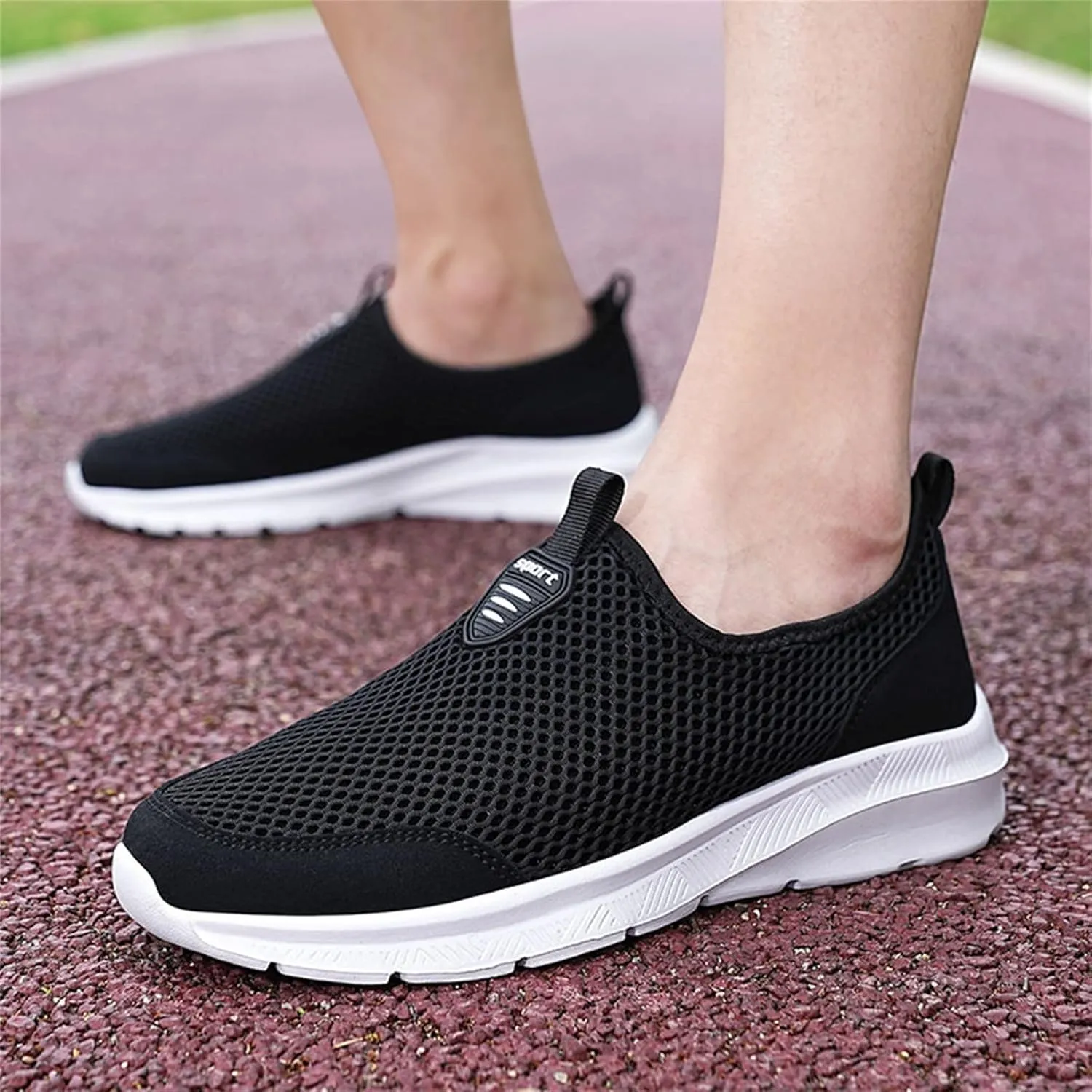 Mesh Slip On Sneaker for Women Comfort Casual Breathable Running Shoes Non Slip Lightweight Sneakers Walking Shoes Women Arch Support