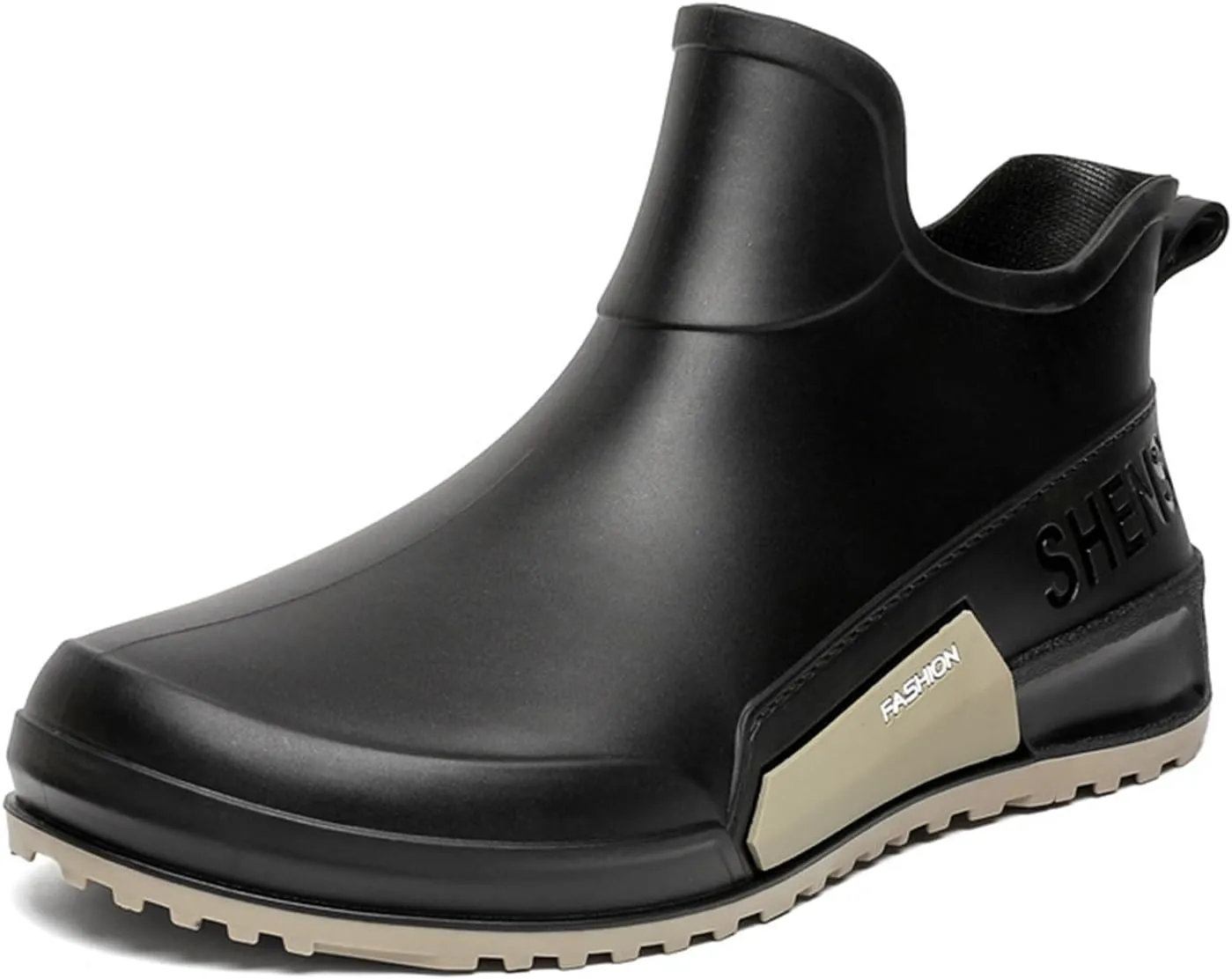 Mid Calf Rain Boots Women Mens Grounded Footwear Booties for Woman Slip On Barefoot Shoes Women's Ankle Rain Boots Rubber Fishing Deck Womens Boots Fall 2024