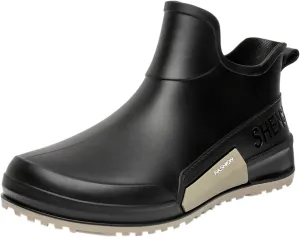 Mid Calf Rain Boots Women Mens Grounded Footwear Booties for Woman Slip On Barefoot Shoes Women's Ankle Rain Boots Rubber Fishing Deck Womens Boots Fall 2024