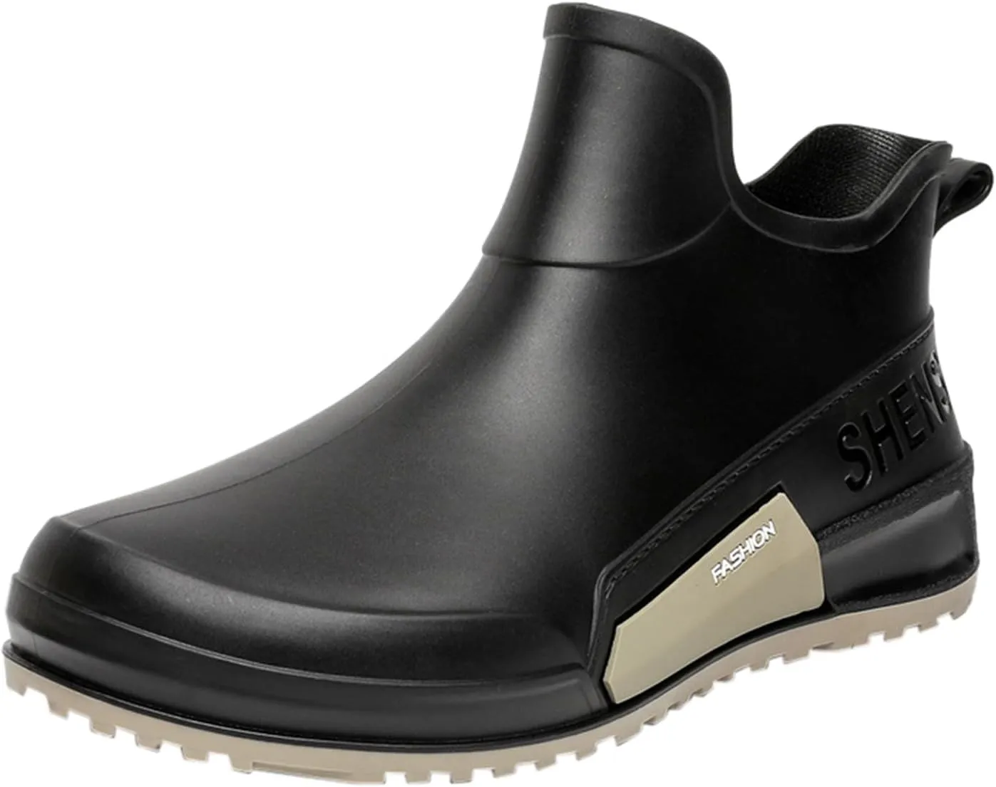 Mid Calf Rain Boots Women Mens Grounded Footwear Booties for Woman Slip On Barefoot Shoes Women's Ankle Rain Boots Rubber Fishing Deck Womens Boots Fall 2024