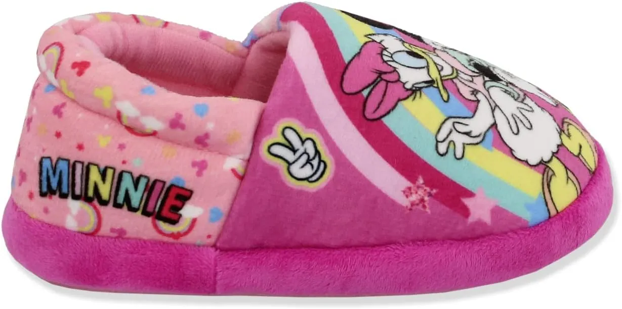 Minnie Mouse Toddler Girl's Plush A-Line Slippers