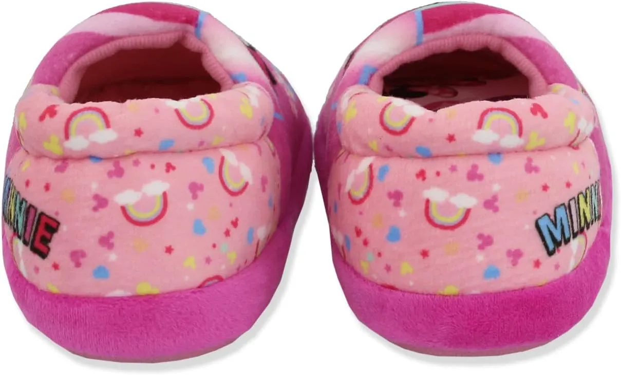 Minnie Mouse Toddler Girl's Plush A-Line Slippers