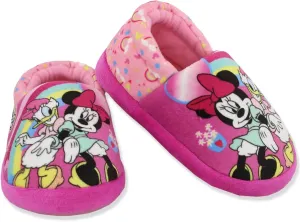 Minnie Mouse Toddler Girl's Plush A-Line Slippers