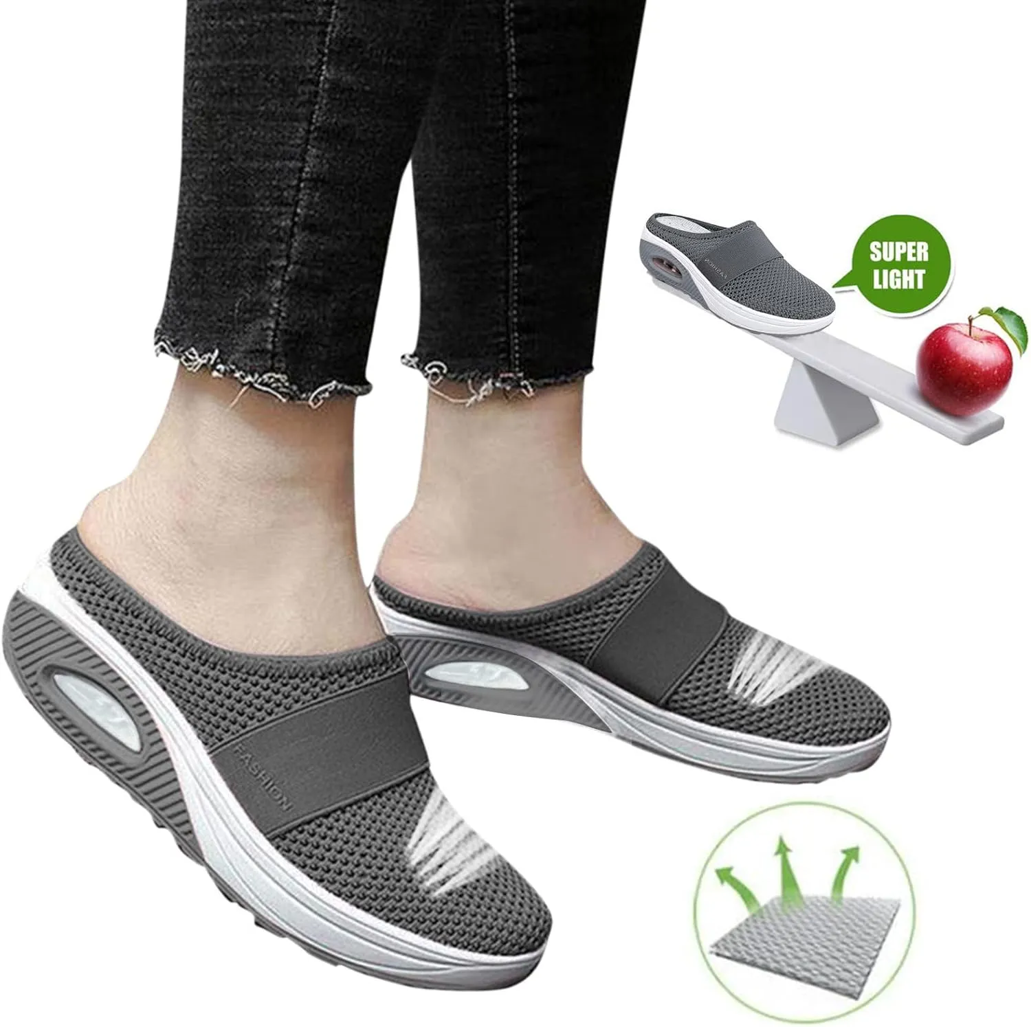 Non Slip Work Shoes Women Mesh Casual Shoes for Fall White Platform Sneakers Sneakers Walking Memory Foam Athletic Waterproof Tennis Shoe Loafers Casual Slip On