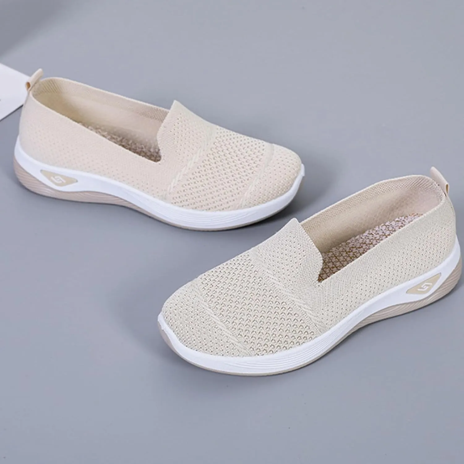 Orthopedic Shoes for Women Non-Slip Arch Support Slip on Shoes Go Walking Slip on Diabetic Foam Shoe Breathable Soft Comfort Wear Arch Support Sneakers Athletic Walking Sneaker