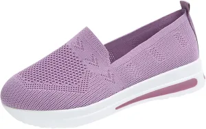 Orthopedic Shoes for Women Slip on Sneakers Woven Arch Support Breathable Walking Shoes Comfort Non Slip Work Sneakers