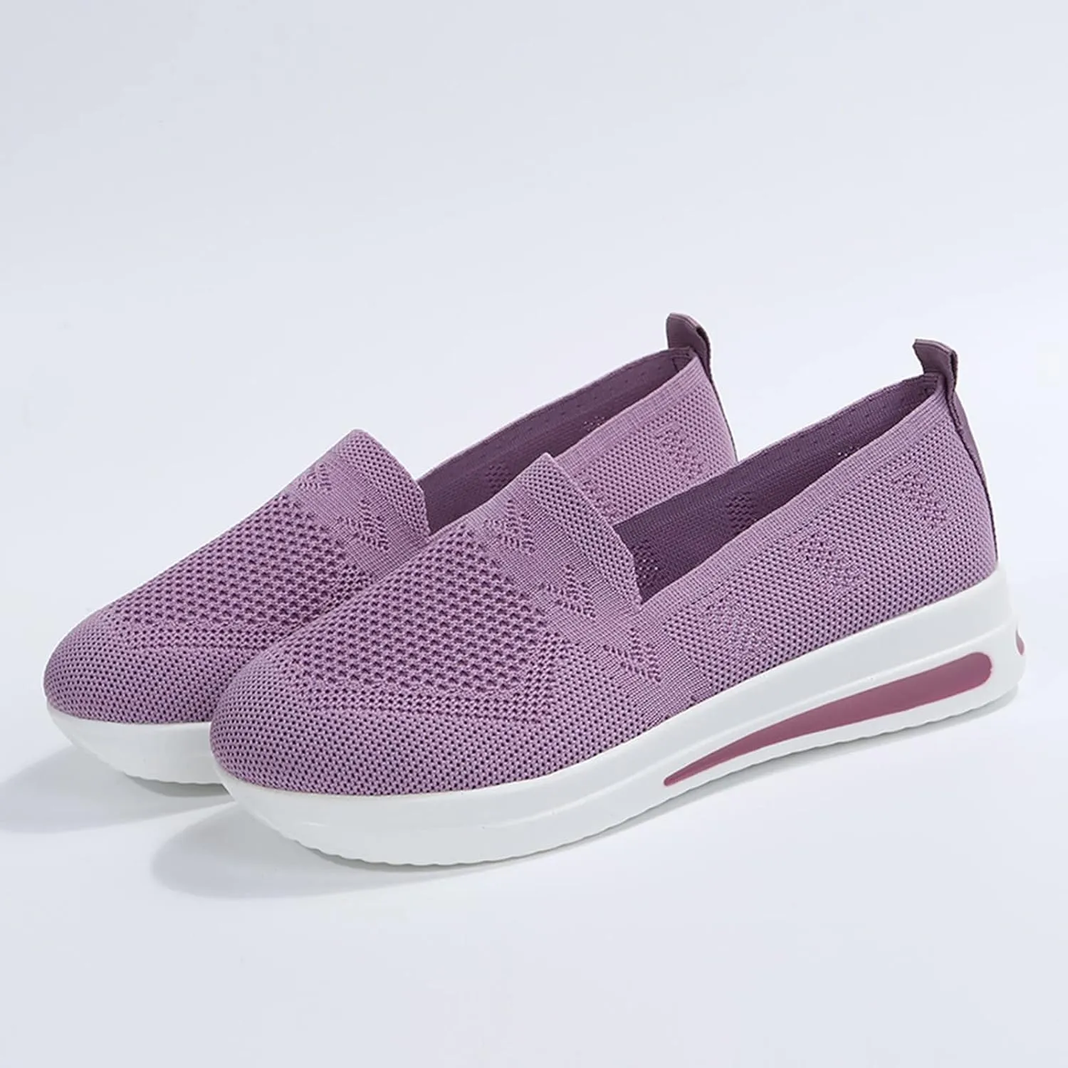 Orthopedic Shoes for Women Slip on Sneakers Woven Arch Support Breathable Walking Shoes Comfort Non Slip Work Sneakers