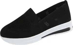 Orthopedic Shoes for Women Slip on Sneakers Woven Arch Support Breathable Walking Shoes Comfort Non Slip Work Sneakers