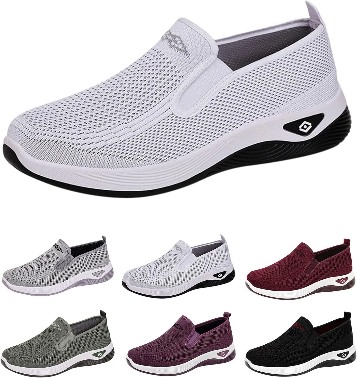 Orthopedic Sneakers for Women Arch-Support Mesh Slip on Comfortable Cushion Sneaker Casual Wide Width Walking Shoes