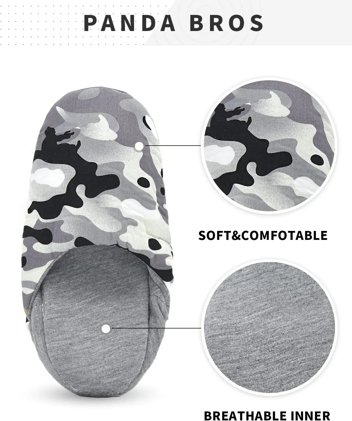 Panda Bros Women's Ballerina House Slippers,Anti-Skid Comfy Warm Ballet Style Slippers