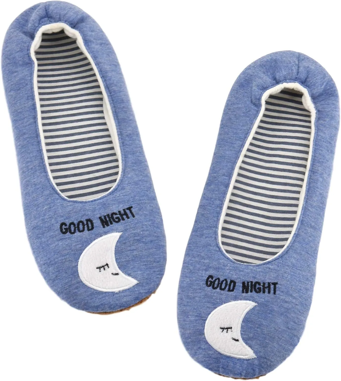 Panda Bros Women's Ballerina House Slippers,Anti-Skid Comfy Warm Ballet Style Slippers
