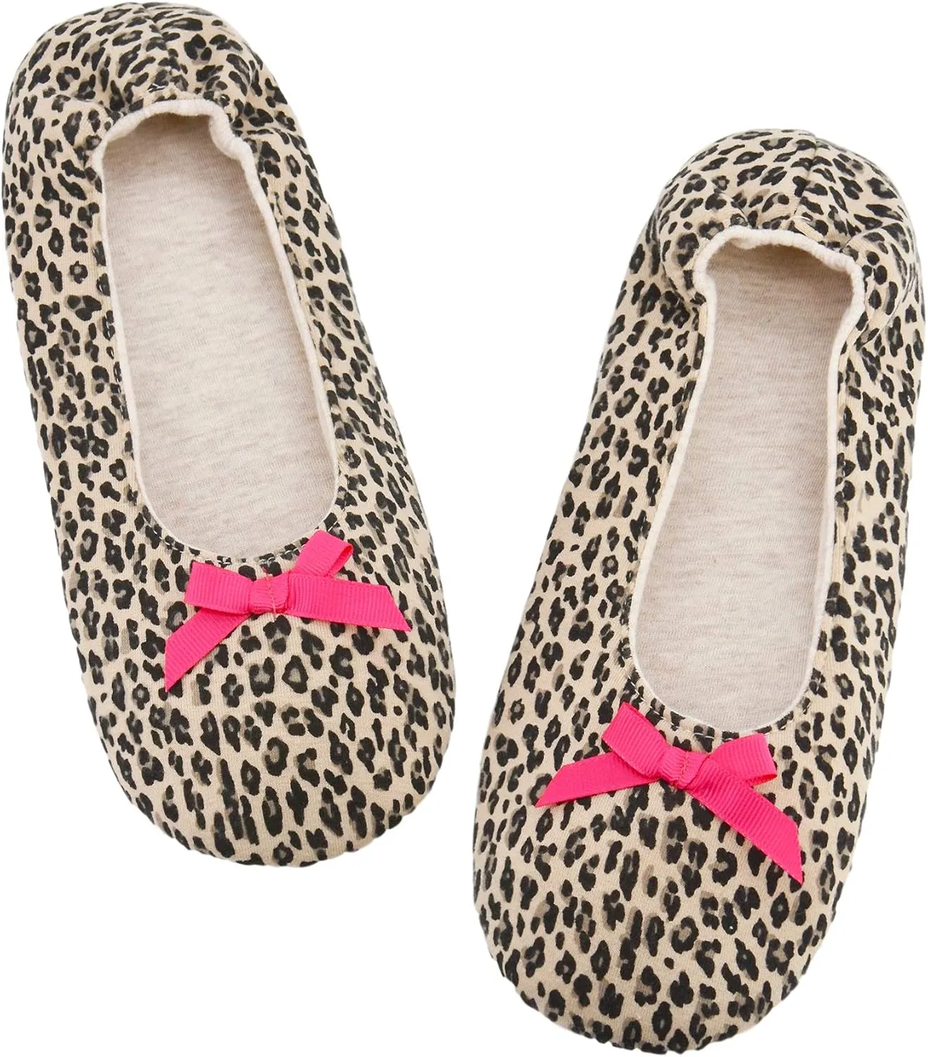 Panda Bros Women's Ballerina House Slippers,Anti-Skid Comfy Warm Ballet Style Slippers