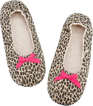 Panda Bros Women's Ballerina House Slippers,Anti-Skid Comfy Warm Ballet Style Slippers