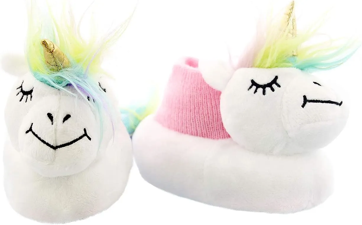 Plush Animal Toddler Boys Girls Sock Top Slippers