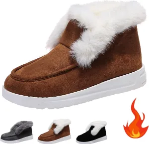 Pubyfun Senior Comfy Winter Ankle Boots Women, Ladies Warm and Comfortable Casual Snow Boots, Fur Lined Warm Slip