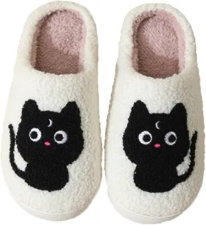 QSKPC animal slippers for women Fluffy Plush Slippers Cute Cartoon House Slipper Fruit Slippers for Womens Mens Plush Soft Memory Foam House Shoes
