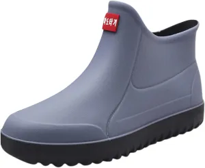 Rain Boots Women Comfortable Mens Grounded Footwear Ruffle Ankle Booties Barefoot Shoes Casual Fall Short Rain Boots for Women Waterproof Garden Shoes Chelsea Boots