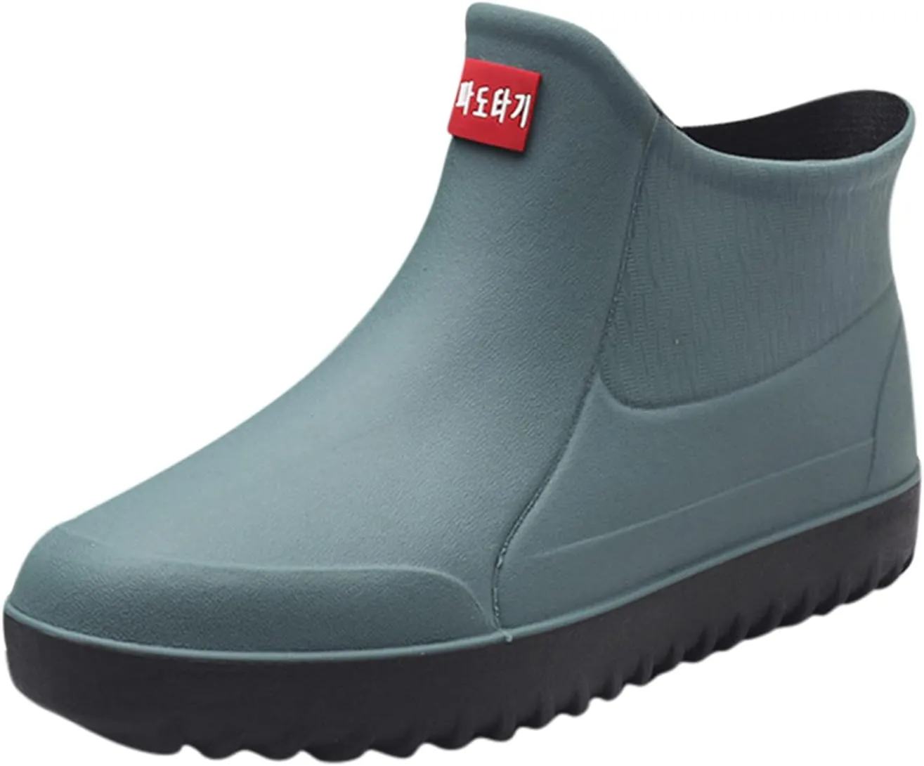 Rain Boots Women Comfortable Mens Grounded Footwear Ruffle Ankle Booties Barefoot Shoes Casual Fall Short Rain Boots for Women Waterproof Garden Shoes Chelsea Boots