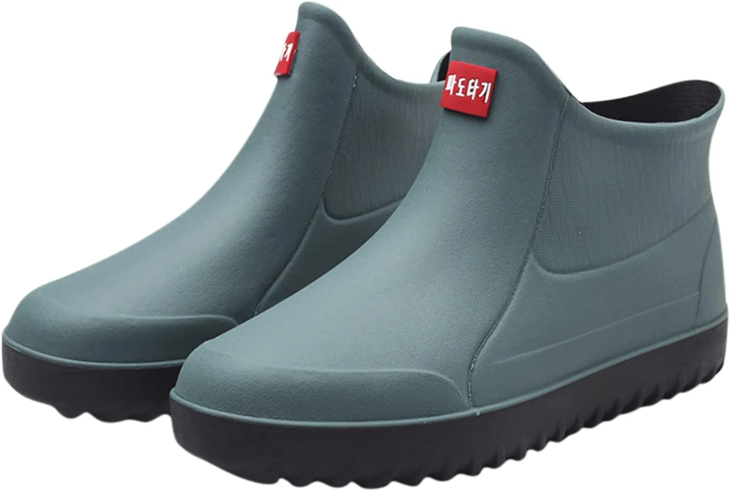 Rain Boots Women Comfortable Mens Grounded Footwear Ruffle Ankle Booties Barefoot Shoes Casual Fall Short Rain Boots for Women Waterproof Garden Shoes Chelsea Boots