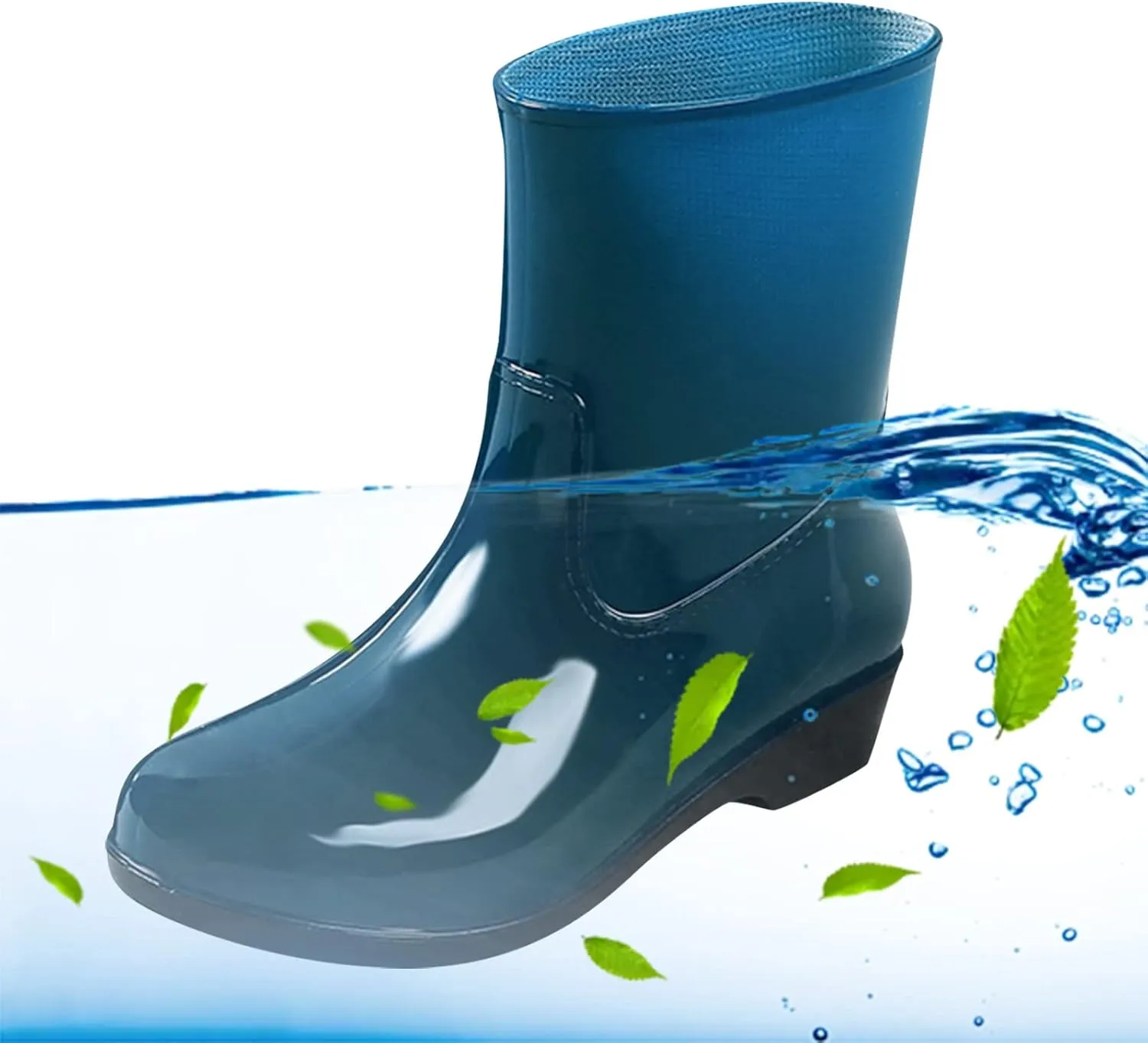 Rain Boots Women Tall Waterproof Mens Grounded Footwear Booties To Wear with Dresses Work Barefoot Shoes Packable Tall Rain Boots for Women Waterproof Chelsea Boots